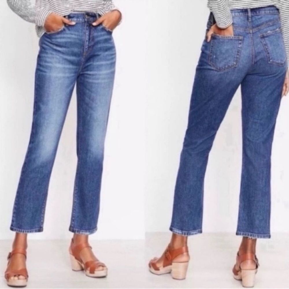 Loft The Curvy Straight Crop Jean in Mid Wash 8/29